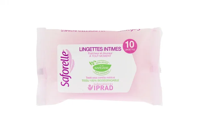 10 lingettes intimes format pocket