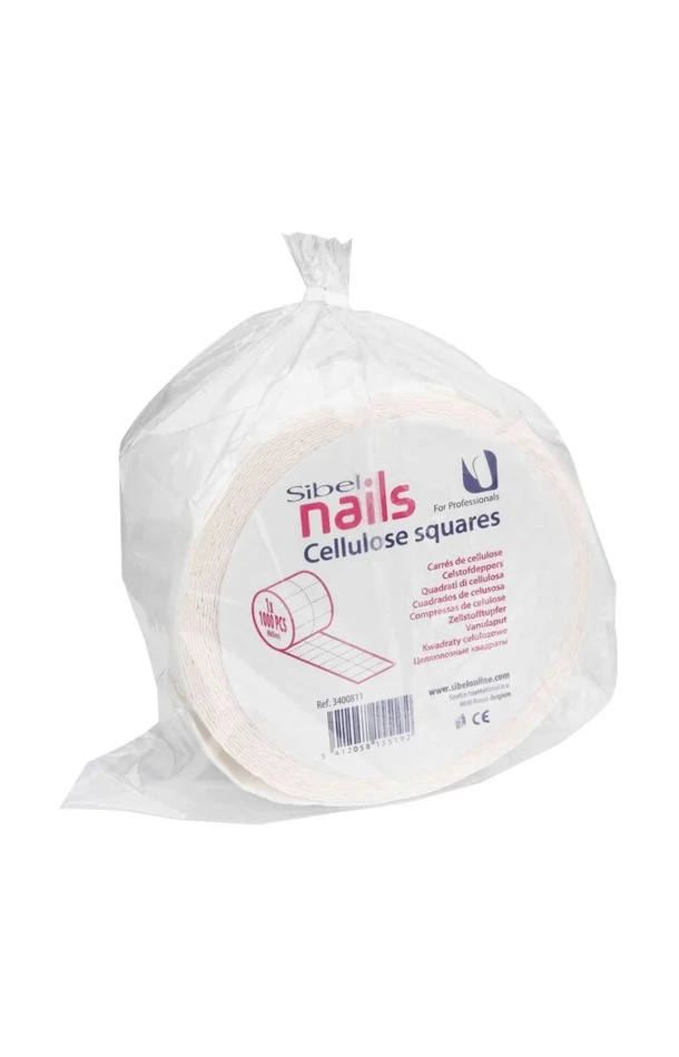 1000 carrés de cellulose spécial pose/dépose vernis semi-permanent – 1 rouleau