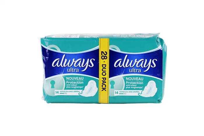 14 serviettes Ultra normal + boîte offerte