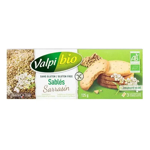 15 sablés bio au sarrasin 125g