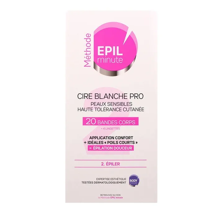 20 bandes cire blanche pro + 4 lingettes