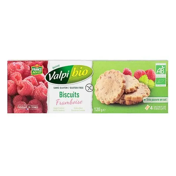 20 biscuits bio framboise 120g