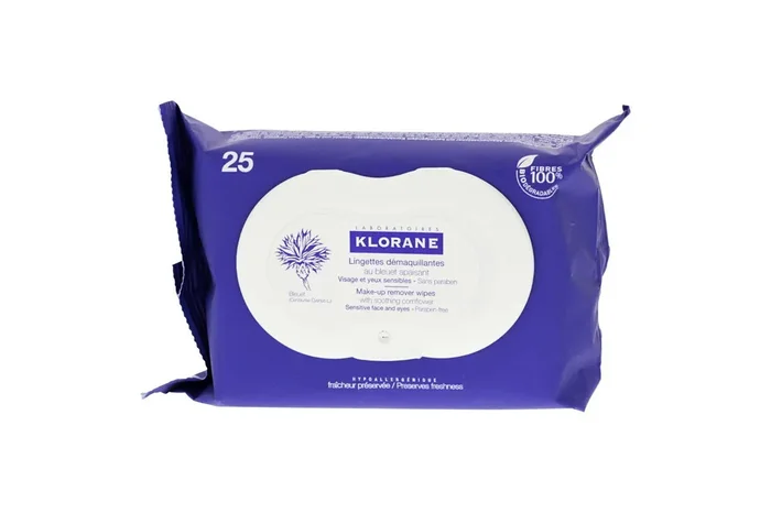 25 Lingettes démaquillantes bleuet
