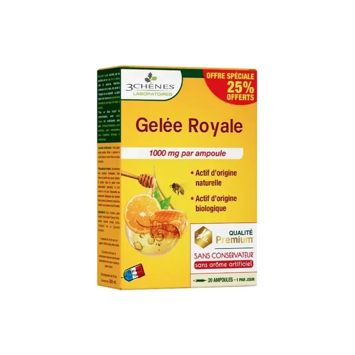 3chenes gelee royale 1000 ampoule 10ml 20