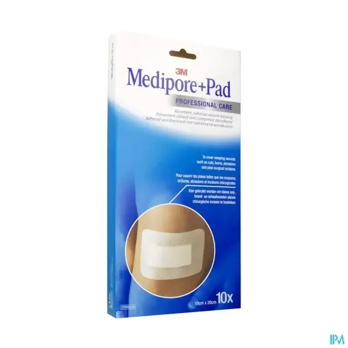 3m medipore+ pad pansement absorbant 10cm x 20cm 10