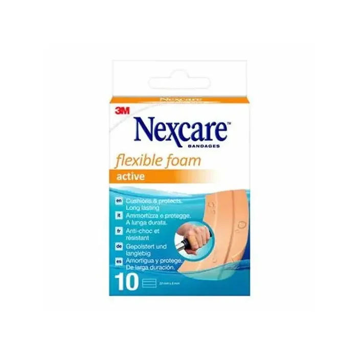 3M nexcare flexible foam bandages 6x10cm 10 bandes par paquet