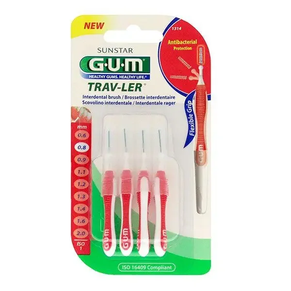 4 brossettes interdentaires Trav-ler – 0.8 mm n°1314