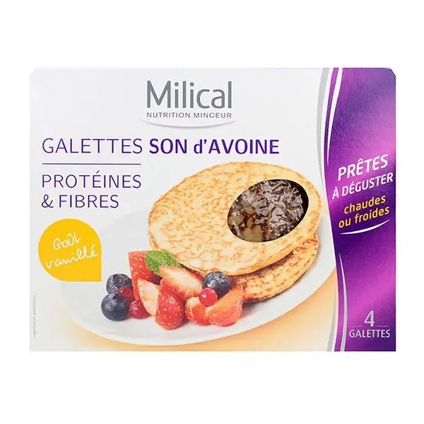 4 galettes son d‘avoine goût vanillé