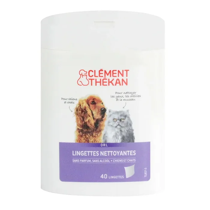 40 lingettes nettoyantes chiens et chats