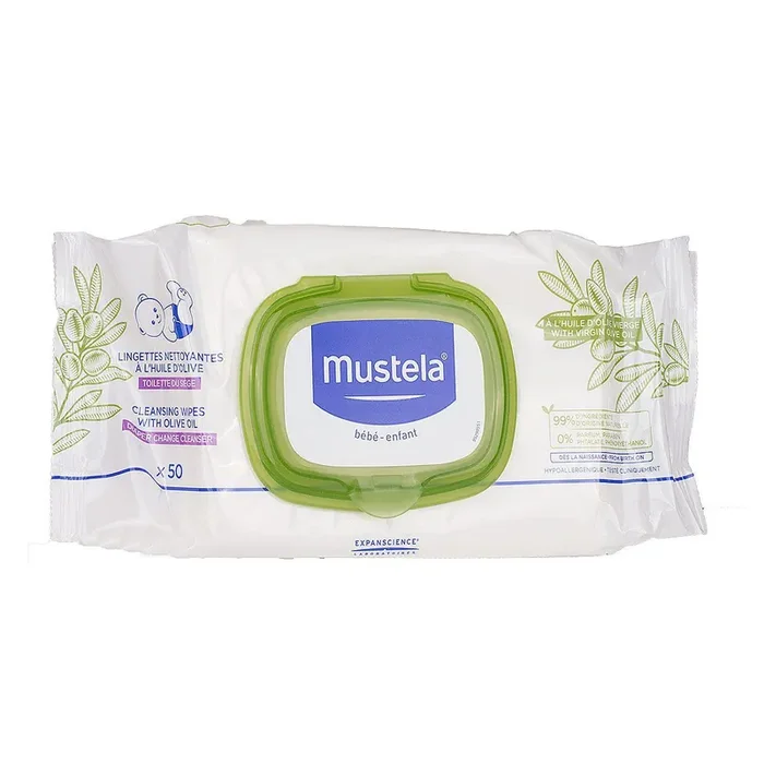 50 lingettes nettoyantes huile d‘olive