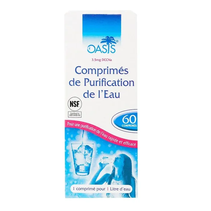 60 comprimés purification d‘eau Oasis