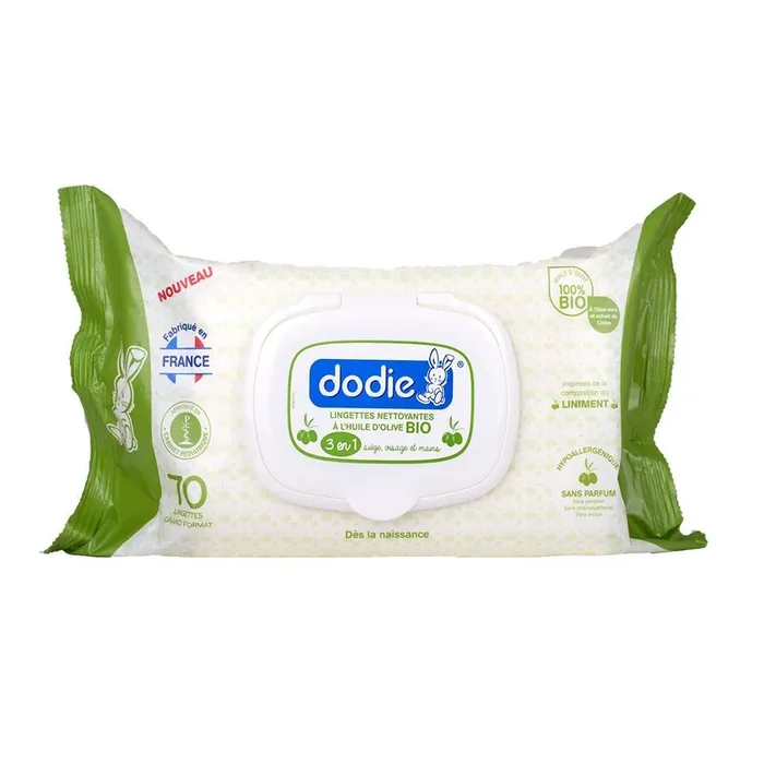 70 lingettes nettoyantes 3en1 grand format