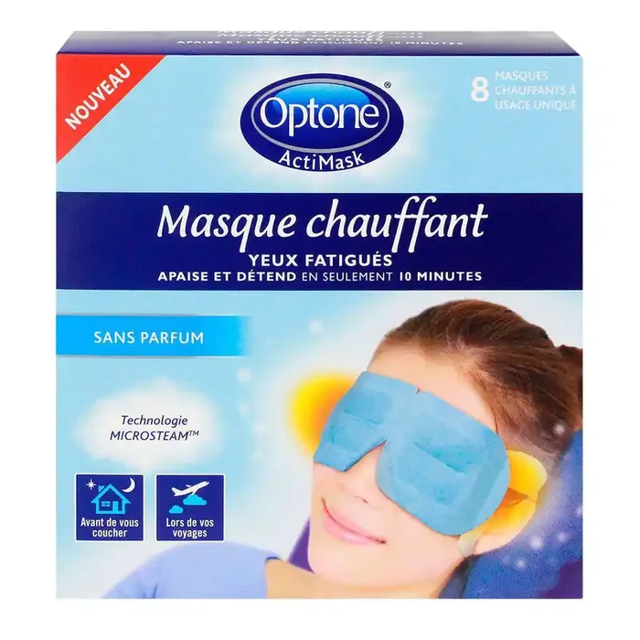 8 masques chauffants Sans parfum