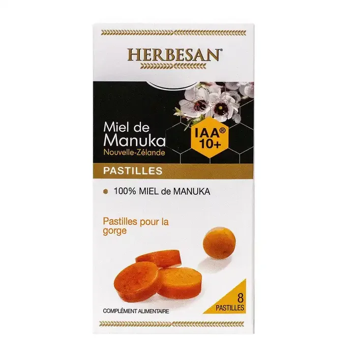 8 pastilles gorge 100% miel de Manuka