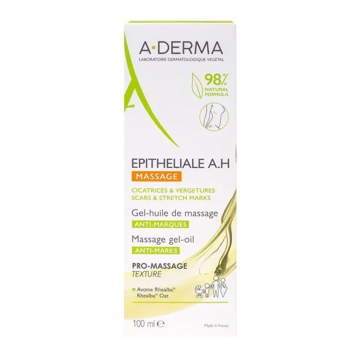 A-DERMA – EPITHELIALE A.H MASSAGE GEL-HUILE DE MASSAGE ANTI-MARQUES 100mL