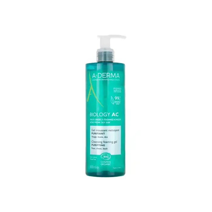 A-Derma Biology AC gel moussant nettoyant purifiant bio 400ml