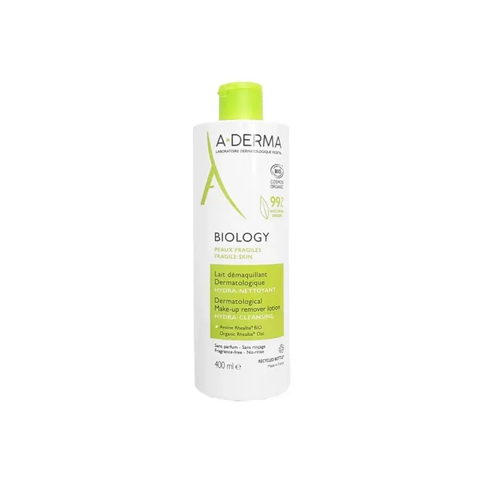 A-Derma Biology lait demaquillant dermatologique hydra-nettoyant 400ml