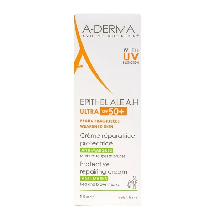A-derma Epitheliale Ah Ultra spf50+ – Crème réparatrice protectrice anti-marques 100ml