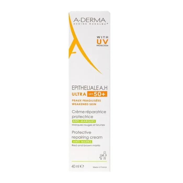 A-derma Epitheliale Ah Ultra spf50+ – Crème réparatrice protectrice anti-marques 40mL