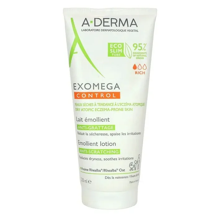 A-DERMA EXOMEGA CONTROL LAIT ÉMOLLIENT anti-démangeaisons 200mL