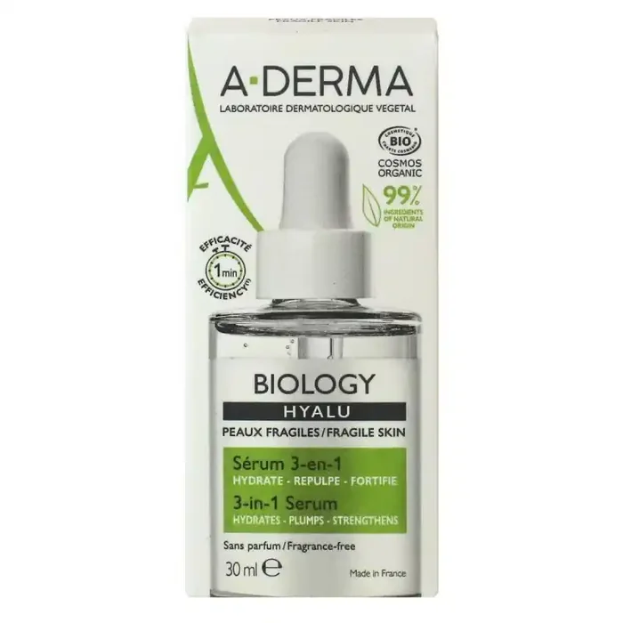 A-DERMA Sérum 3-en-1 BIOLOGY HYALU 30mL