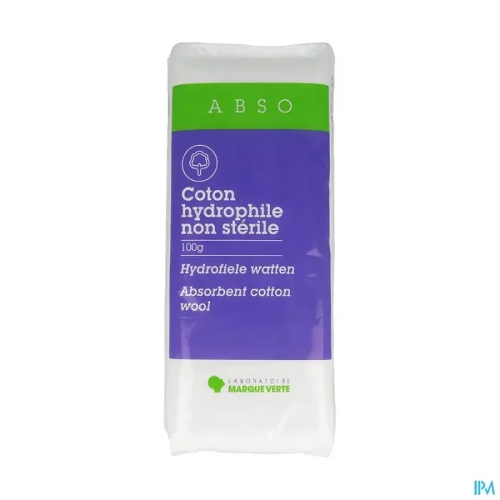 Abso coton hydrophile chirurgical sachet 100g
