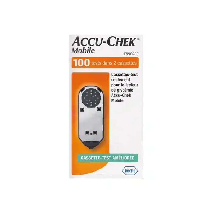 Accu-Chek Mobile cassette-test amelioree boite 100 tests
