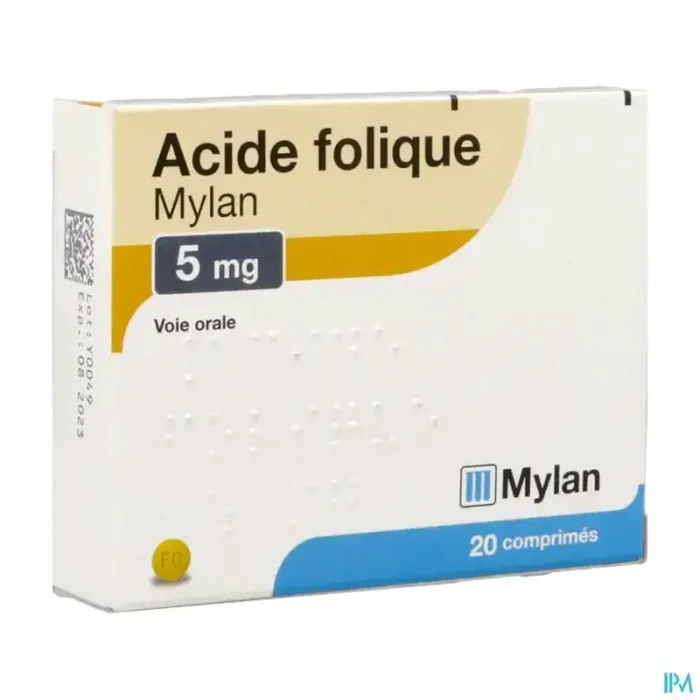 Acide folique viatris 5mg comprimé plaquette pvdc 20