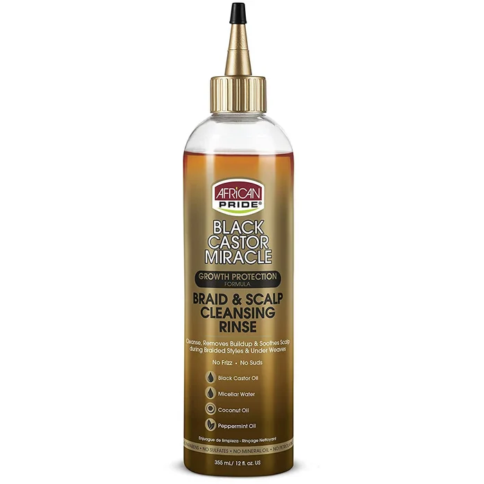 AFRICAN PRIDE BLACK CASTOR MIRACLE ≡ Solution Nettoyante Pour Cuir Chevelu & Tresses