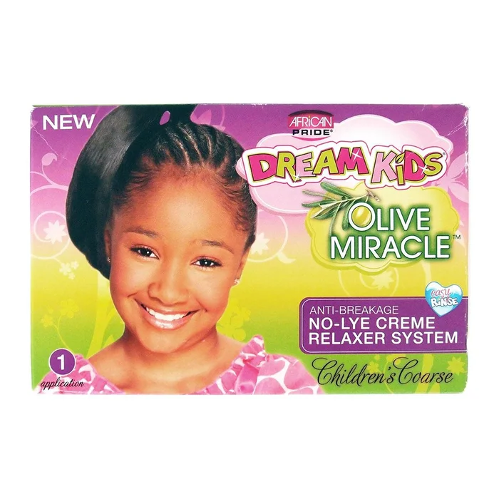 AFRICAN PRIDE OLIVE MIRACLE DREAM KIDS≡ Kit Défrisant Pour Enfant “Coarse”