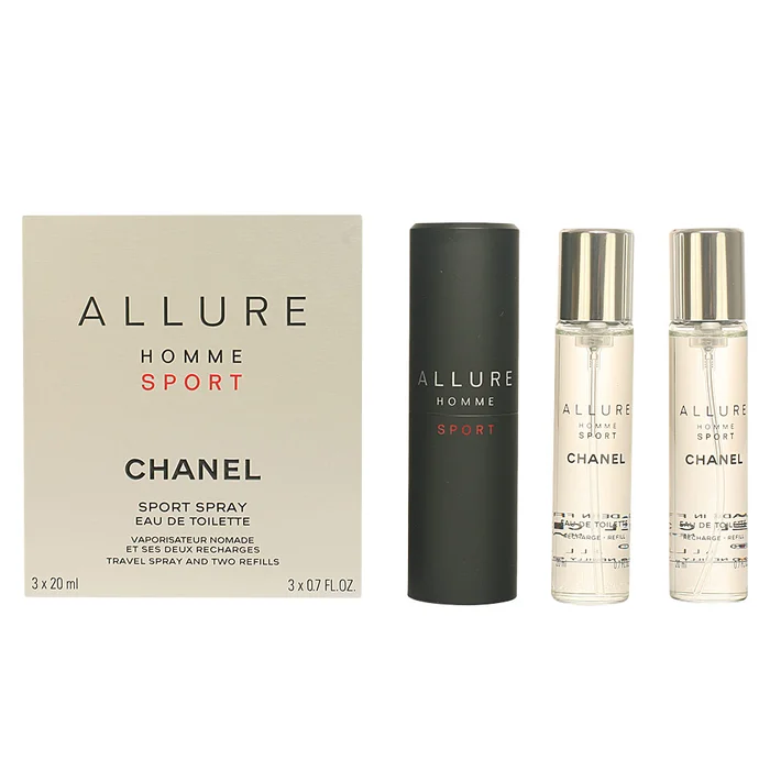 ALLURE HOMME SPORT eau de toilette vaporisateur nomade et ses deux recharges 3 x 20 ml