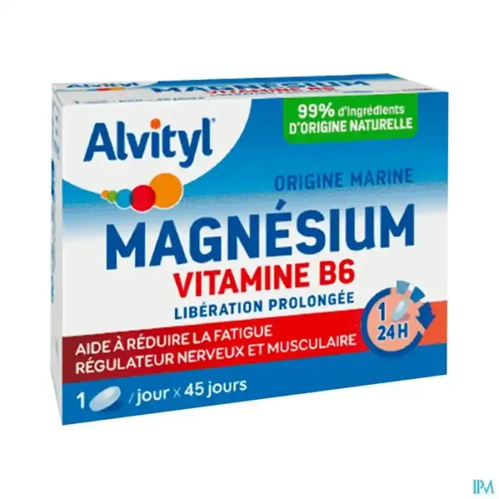 Alvityl magnesium vitamine b6 comprimé liberation prolongee 45