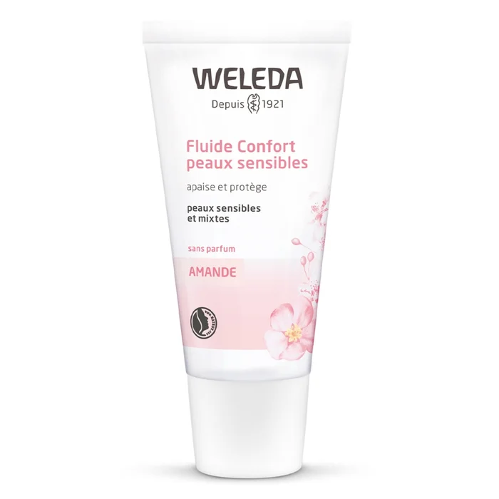 Amande – Fluide Confort Peaux Sensibles- Peaux Mixtes – Sans Parfum – 30ml