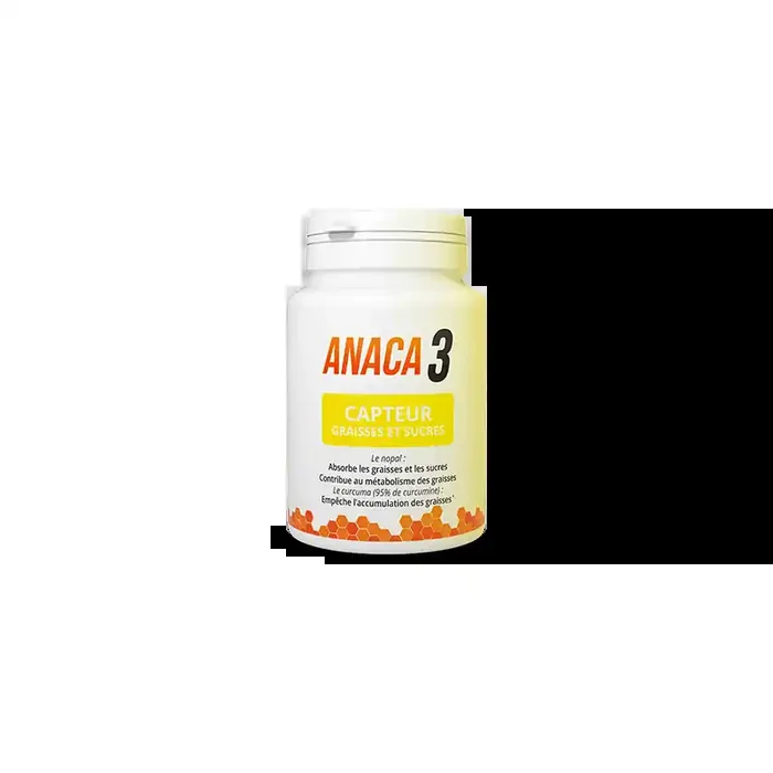 ANACA 3 CAPTEUR DE GRAISSES et DE SUCRES 60 GELULES NUTRAVALIA