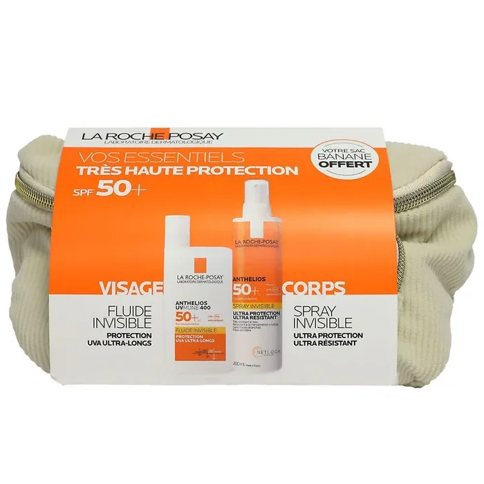 Anthelios spray 200ml + fluide 50ml SPF50+ banane offerte