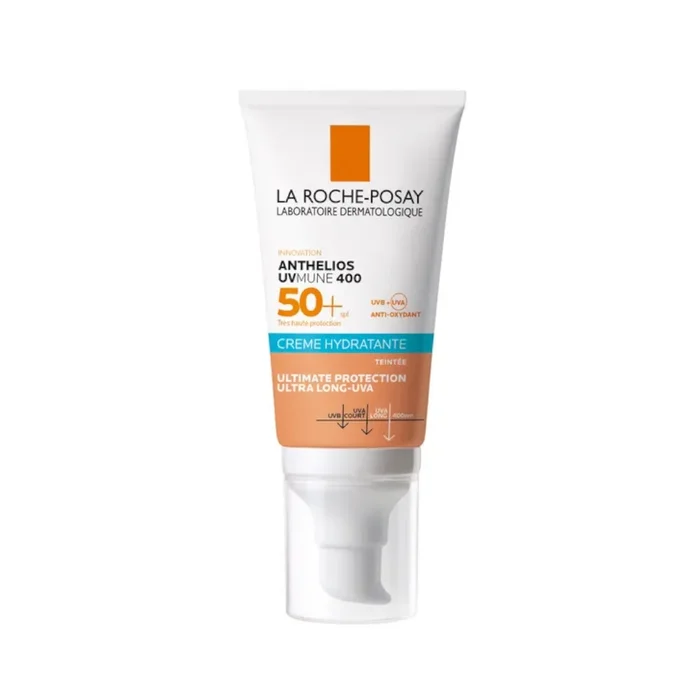 Anthelios UVMUNE 400 – Cr&egrave;me Solaire SPF50+ Hydratante Teint&eacute;e Avec Parfum, 50 ml
