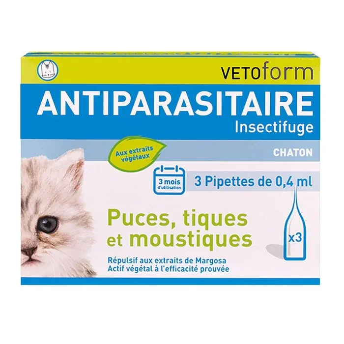 Antiparasitaire insectifuge 3×0.4ml