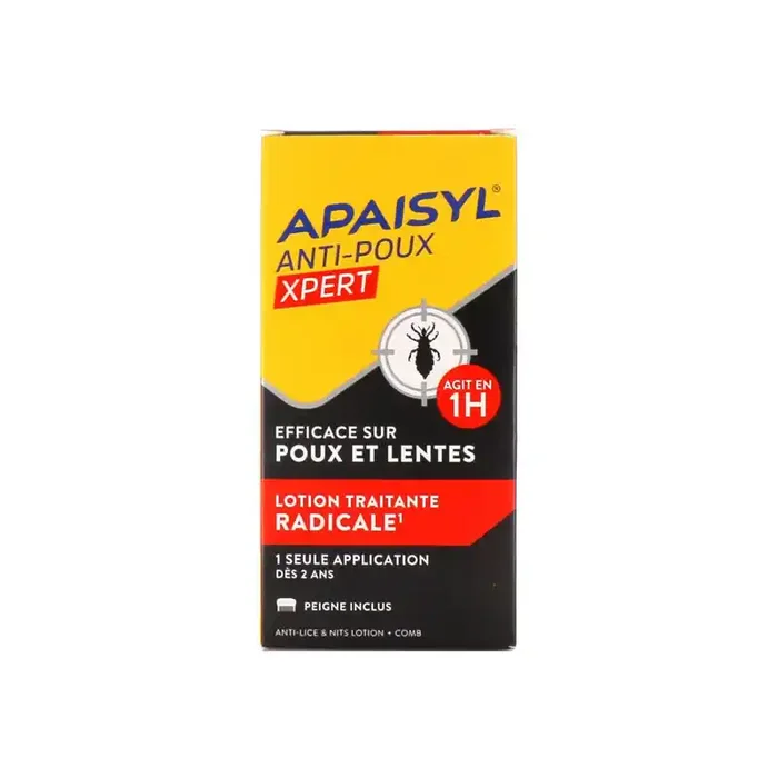 Apaisyl Xpert lotion anti-poux et lentes 100ml + peigne