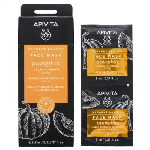 APIVITA MASQUE VISAGE CITROUILLE Nettoyant Détox – 2 Masques
