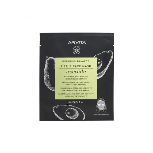 APIVITA MASQUE VISAGE TISSU AVOCAT Hydratant / Apaisant – 1 Masque Tissu