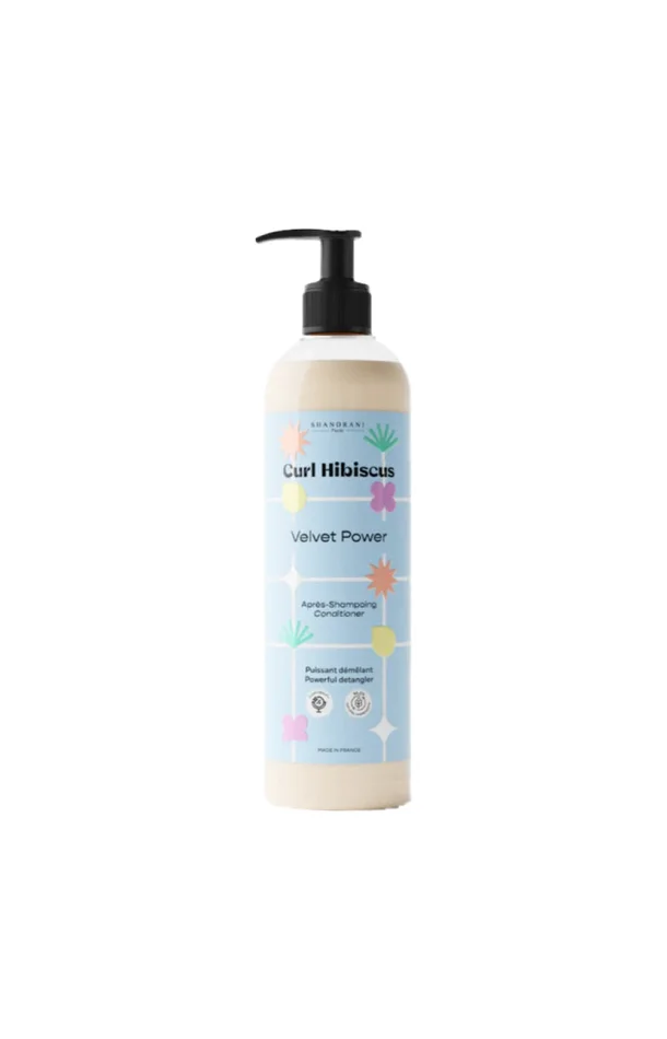 Après-shampoing démêlant – Curl Hibiscus – Ricin & kératine – Cheveux ondulés à crépus – 1 L
