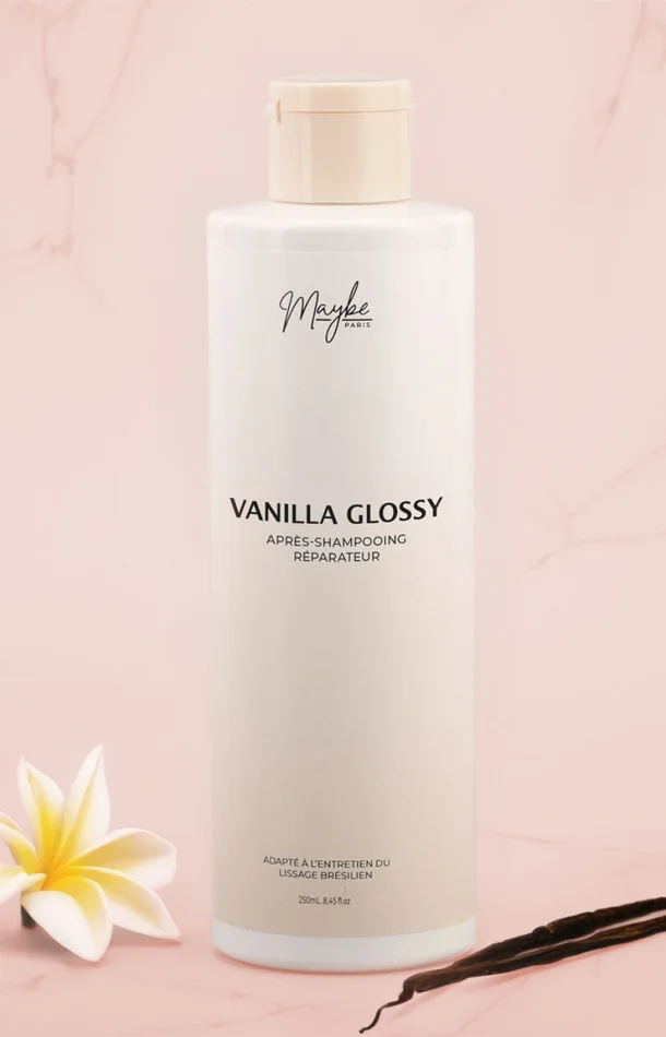 Après-shampoing réparateur – Vanilla Glossy – Cheveux abîmés – 250 ml