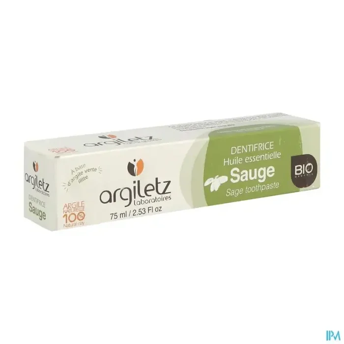 Argiletz dentifrice argile sauge bio 75ml