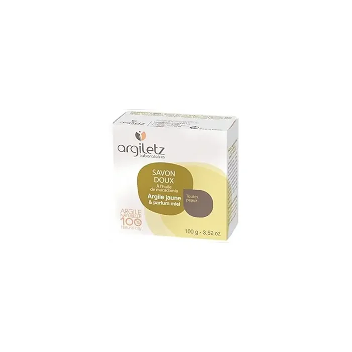 Argiletz savon doux argile jaune parfum miel 100g