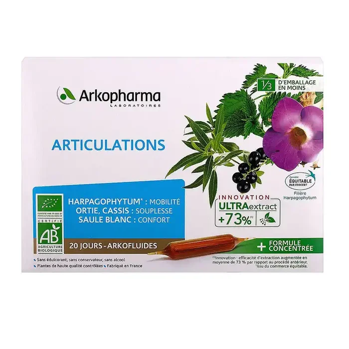 Arkofluides articulations 20 ampoules