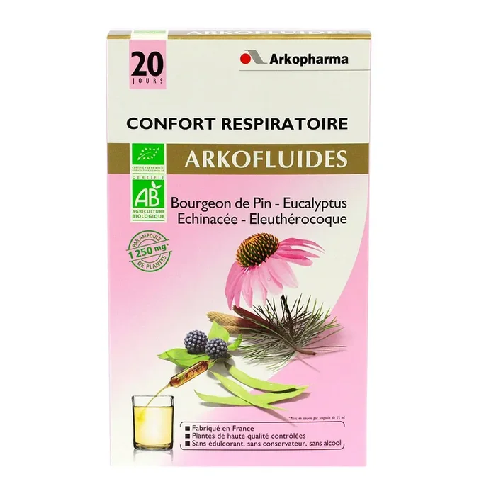 Arkofluides respiratoire 20 ampoules