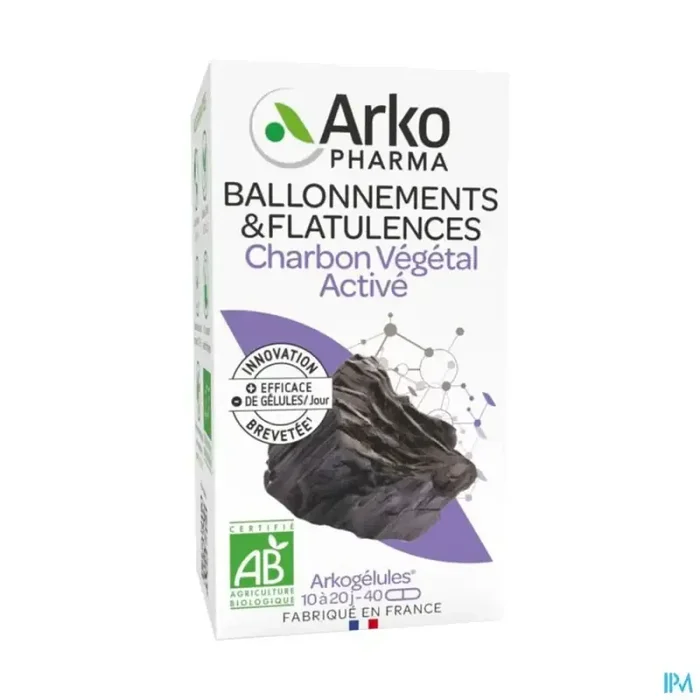 Arkogélules charbon vegetal bio gélule 40