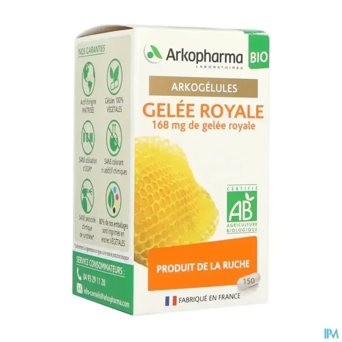 Arkogélules gelee royale bio gélule 150