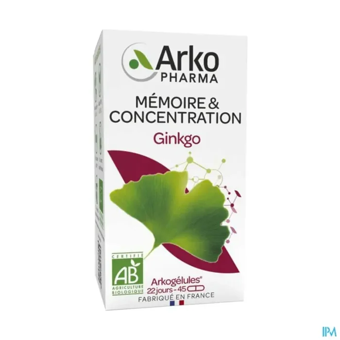 Arkogelules ginkgo bio caps 45