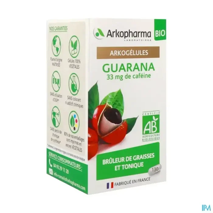 Arkogélules guarana bio caps 130